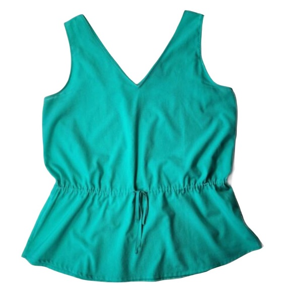 BANANA REPUBLIC Green Blouse w/ Tie Waist Size Small - Picture 2 of 3